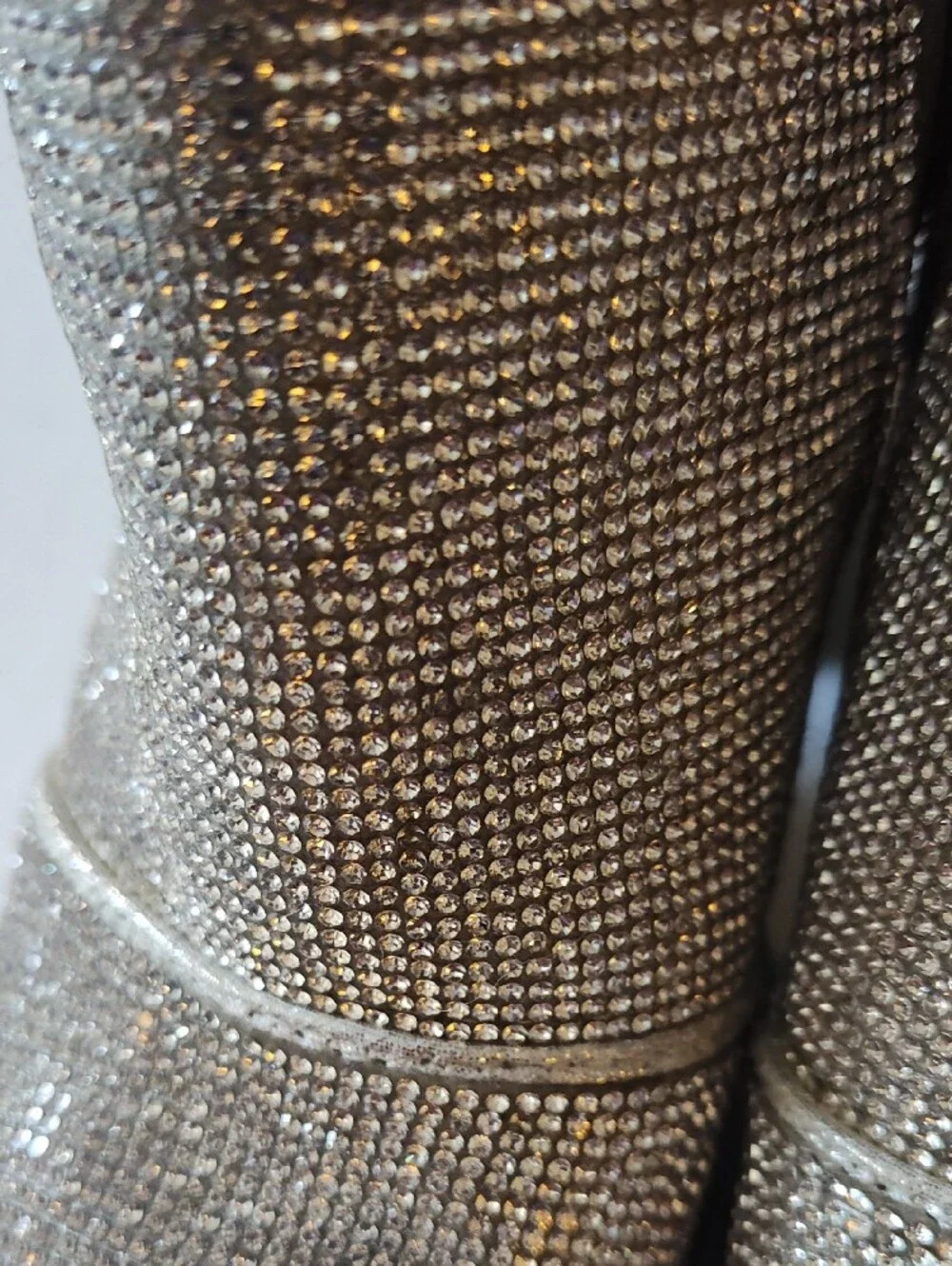 A NEW DAY Silver Rhinestone Pointed Toe Ankle Boots Size 6